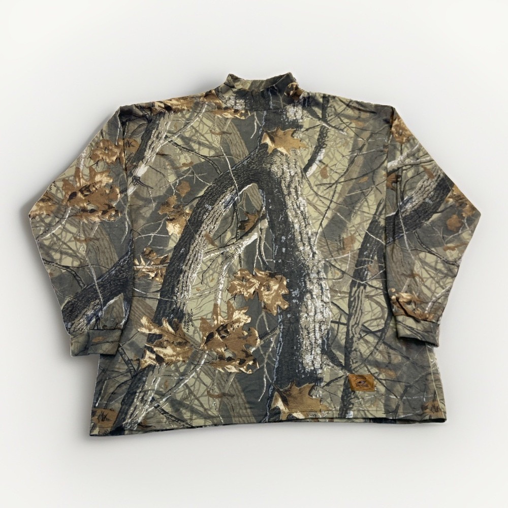 Vintage Duxbak Shirt Mens 2XL Realtree Hardwoods Camo Hunting 90s Y2k